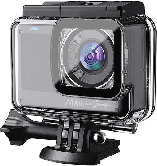 Egoboo X Maui And Sons Eye Pro 128GB Action Camera 4K Ultra HD Underwater (with Case) with Touch Screen 2.33" and Wi-Fi Black