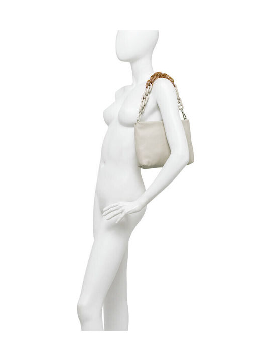Leather Women's Bag Shoulder Beige
