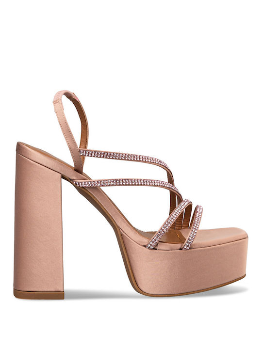 Envie Shoes Platform Women's Sandals Beige