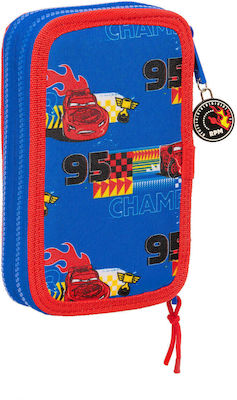 Backpack Backpack Pencils Cars Race Ready Blue 12.5 X 19.5 X 4 Cm 28 Pieces