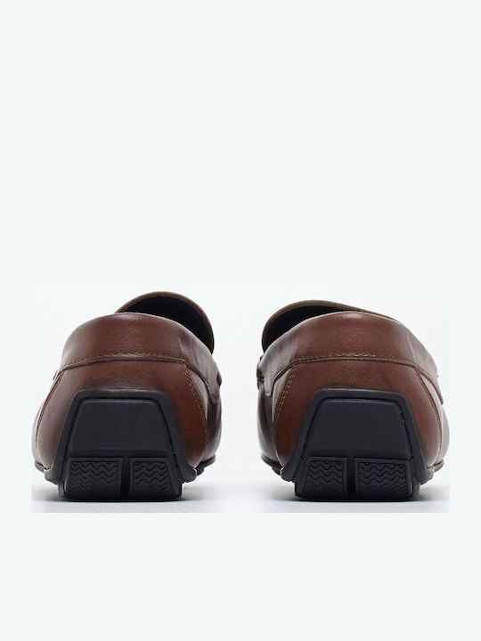 Δερμάτινα Ανδρικά Loafers σε Ταμπά Χρώμα