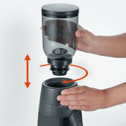 Graef CM 702 Electric Coffee Grinder 128W for 250gr Beans and 24 Grind Levels Black