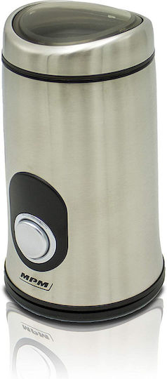 MPM Electric Coffee Grinder 150W for 50gr Beans Silver