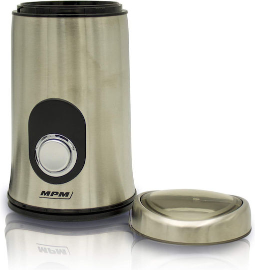 MPM Electric Coffee Grinder 150W for 50gr Beans Silver