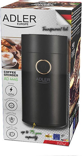Adler Electric Coffee Grinder 150W for 75gr Beans Black