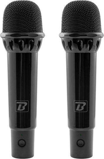 BoomToneDj Ηχείο Karaoke με Ασύρματα Μικρόφωνα και Εφέ Φωτισμού Star Voice Μαύρο