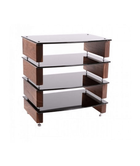 Custom Design Milan 6 Έπιπλο Hi-Fi White/Clear Glass 57x58.5x40cm