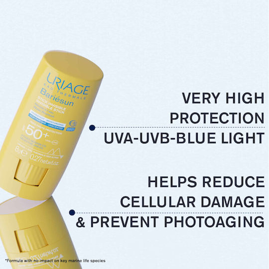 Uriage Bariesun Stick Mineral Non Perfume Mineral Αδιάβροχο Αντηλιακό Stick Προσώπου SPF50 8gr
