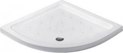 Karag Porcelain 5 Ημικυκλική Πορσελάνινη Ντουζιέρα 80x80cm Λευκή