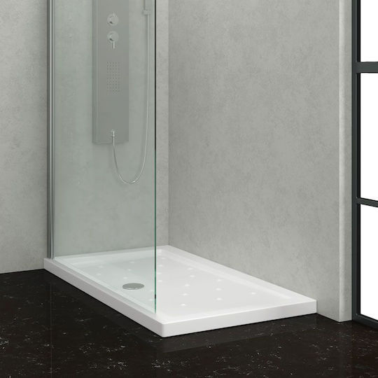 Karag Porcelain Flat 4 Правоъгълена Порцеланов душ 70x100см Бял