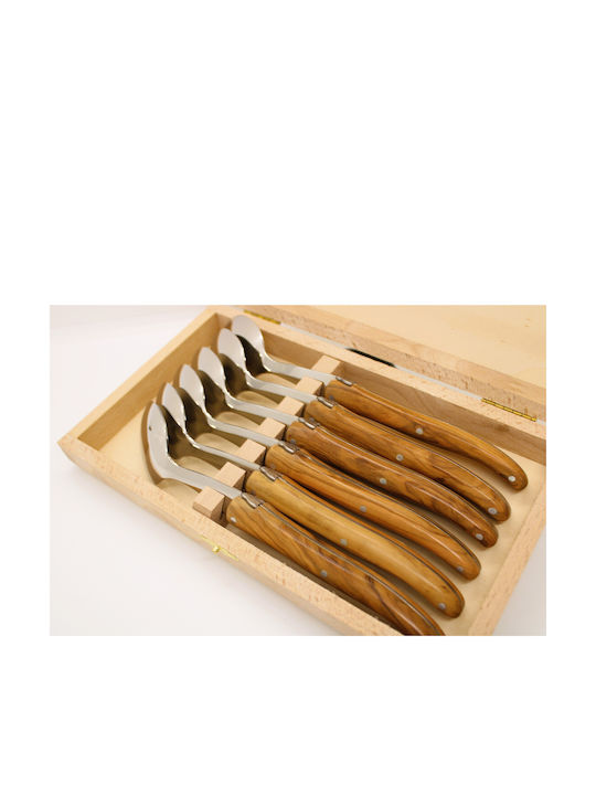 Claude Dozorme Laguiole Spoon Set Dinner Stainless Brown 6pcs