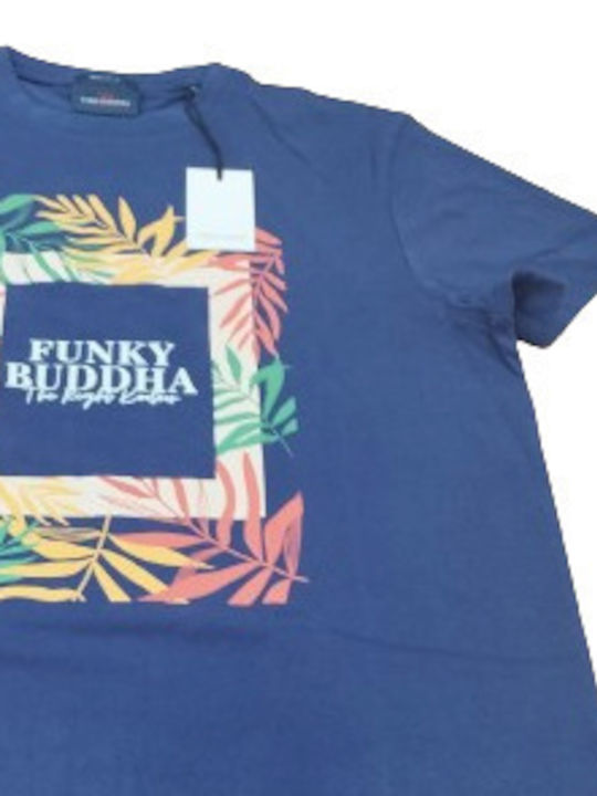 Funky Buddha Herren T-Shirt Kurzarm Navy