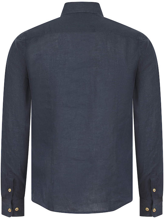 Sseinse Linen Shirt Blue Navy