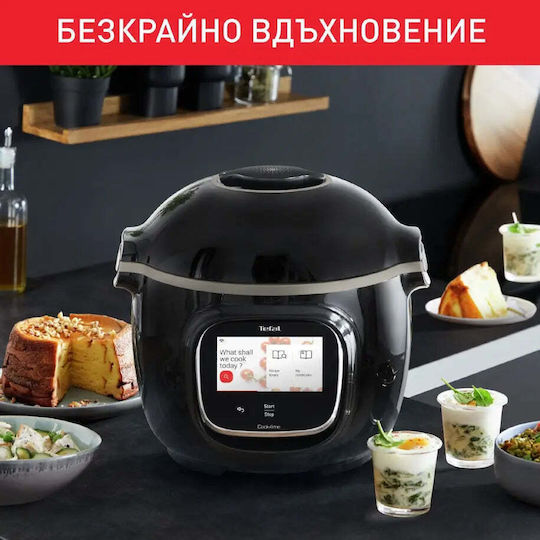 Tefal Cook4me Touch Мултикукър 1600W с Капацитет 6лт Черен