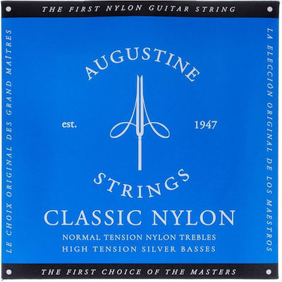 Augustine Set Nylon Saiten für Klassische Gitarre Classic Blue Set - High Basses / Regular Trebles