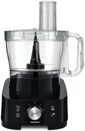 Heinner Procesor alimentar multifuncțional 1000W cu vas 3.5lt și Blender cu vas Negru