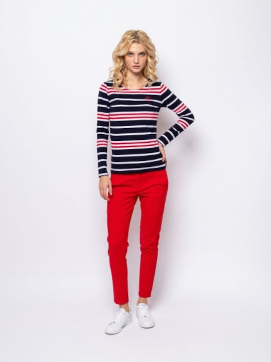 Heavy Tools Women's T-shirt Striped Red