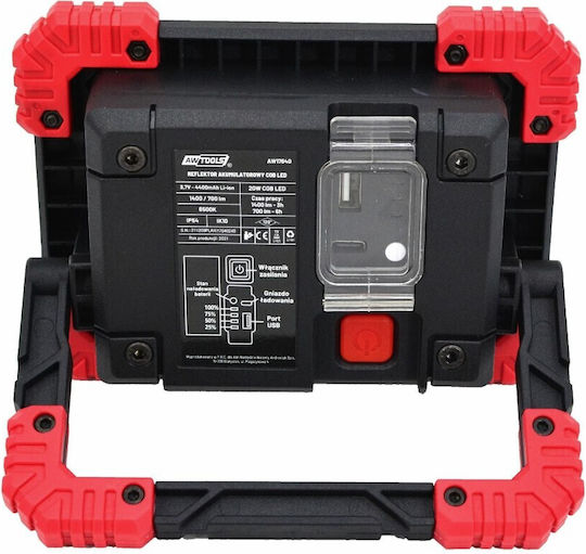 AW Tools Μπαταρία Προβολέας LED 20W Ψυχρό Λευκό 6500K
