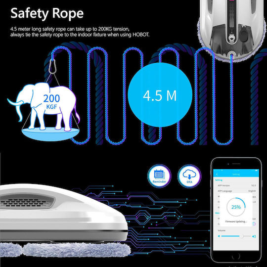 Hobot R3 Electric Robot Window Cleaner 90W White