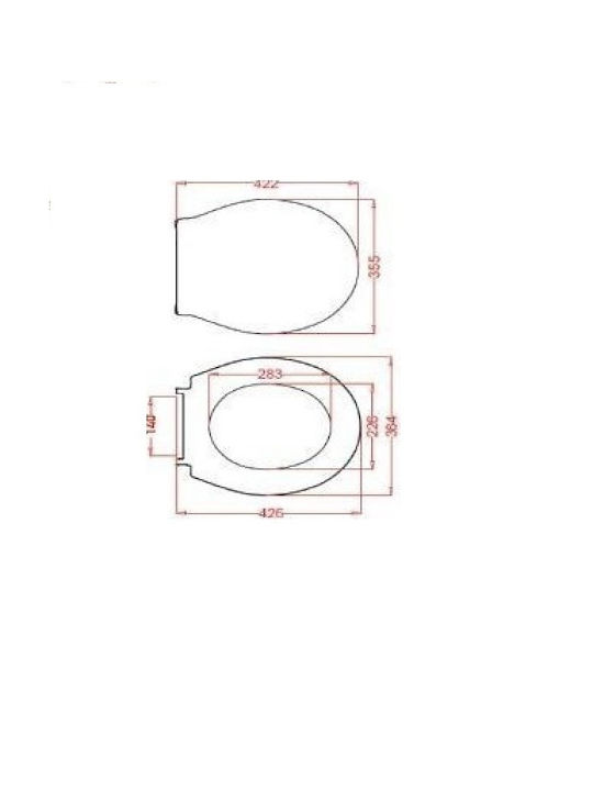 Viospiral Relax Καπάκι Λεκάνης από Βακελίτη 42.3-43.4x36.5cm Λευκό