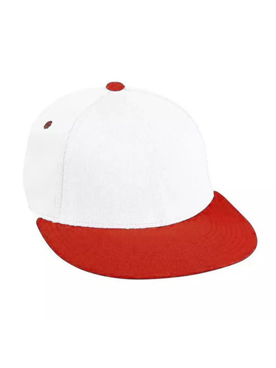 Mercan Παιδικό Καπέλο Jockey Υφασμάτινο Λευκό - Κόκκινο