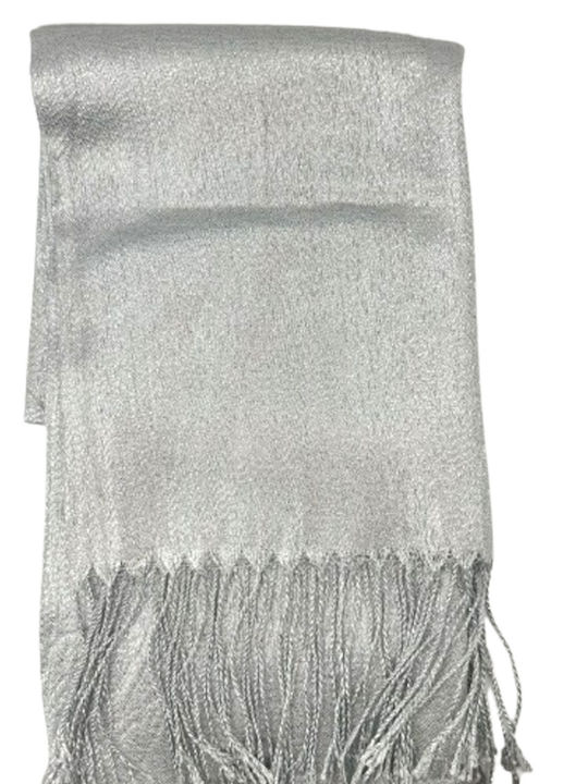 Damenstola 100% Baumwolle Abendliche Erscheinungen Silber Mb-shawl3-silber