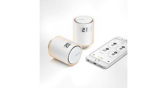 Netatmo NVP-EN Electronic Thermostatic Radiator Valve with Wi-Fi for Radiator Body 2pcs