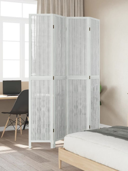 vidaXL Decorative Room Divider Wooden with 4 Panels 140x220cm