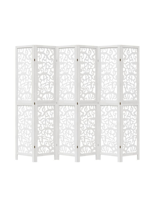 vidaXL Decorativ Paravan Lemn cu 6 Panouri 210x200cm