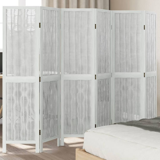 vidaXL Dekorativer Raumteiler Hölzernes mit 6 Paneelen 210x160cm