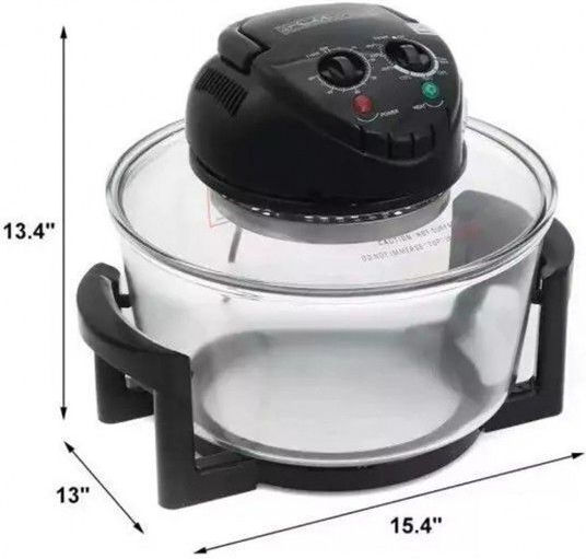 Raf R-5302 Halogen Oven Cooker 12lt Black