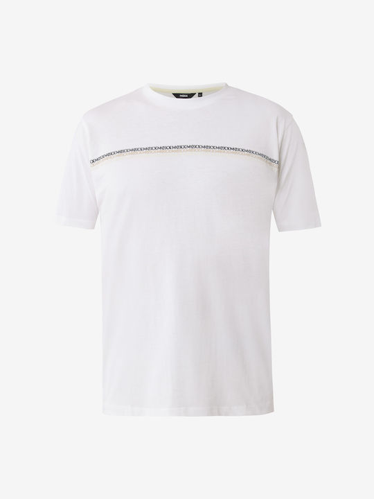 Mexx T-shirt Bărbătesc cu Mânecă Scurtă White