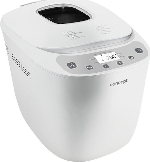 Concept Αρτοπαρασκευαστής 550W Χωρητικότητας 1000gr με 12 Προγράμματα