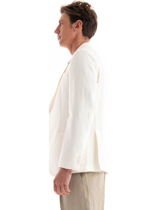 Men's Summer Suit Jacket Slim Fit White