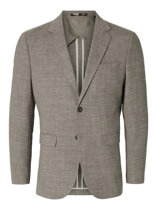 Men's Summer Suit Jacket Slim Fit Beige