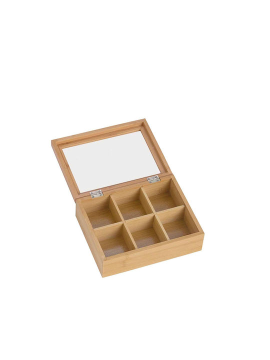 Andrea House Storage Basket Bamboo with Lid 21x16x7.5cm 1pcs