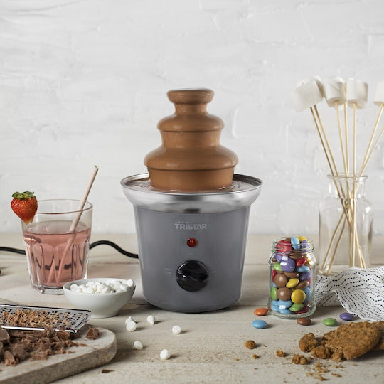 Tristar Silver Chocolate Fountain with 3 Flats 32W 15x15x22cm