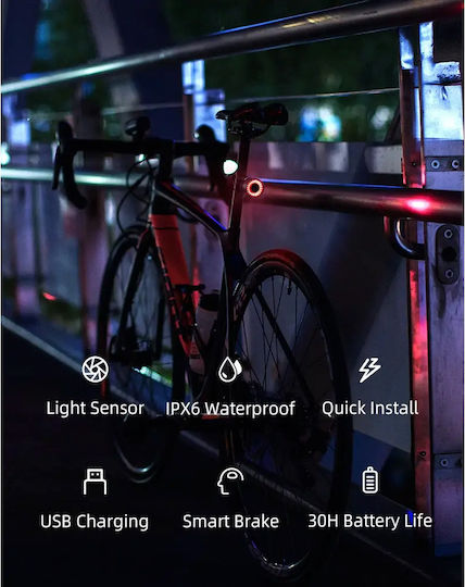 Rockbros Q3 Rechargeable Rear Bicycle Light