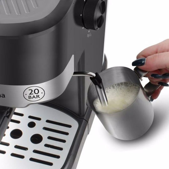 Rohnson Modena Espressomaschine 1100W Druck 20bar Schwarz