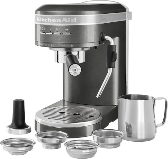 Kitchenaid 5KES6503EMS Еспресо Кафемашина 1470W Налягане 15bar Сребрист Медальон 5KES6503EMS