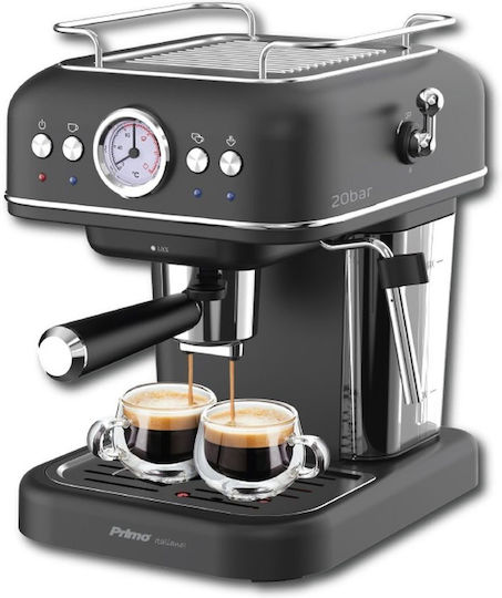 Primo PREM-40444 Automatic Espresso Machine 1050W Pressure 20bar Black-Chrome