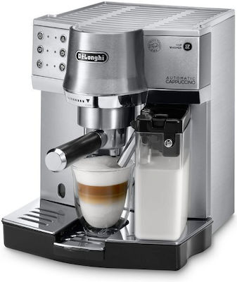 De'Longhi 0132109006 Automatic Espresso Machine 1450W Pressure 15bar for Cappuccino Silver