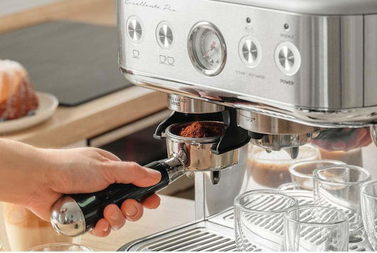 Sencor Automatic Espresso Machine 1700W Pressure 15bar with Grinder Silver SES 6010SS