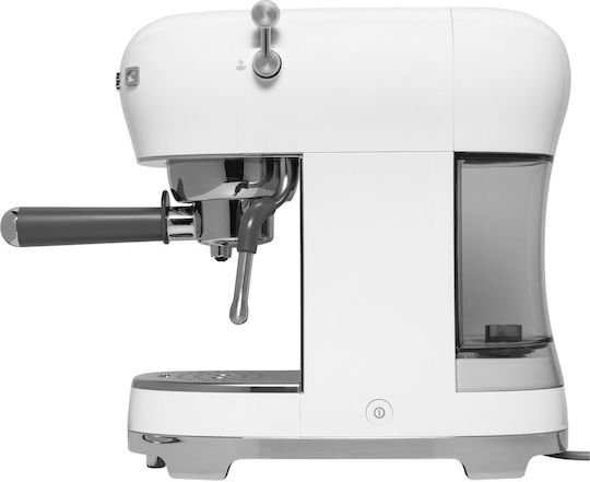 Smeg Μηχανή Espresso 1350W Πίεσης 15bar Λευκή ECF02WHEU