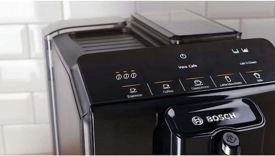 Bosch Αυτόματη Μηχανή Espresso 1300W Πίεσης 15bar με Μύλο Άλεσης Μαύρη TIE20119