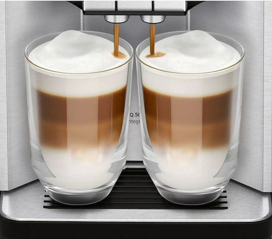 Siemens Eq.500 Automatic Espresso Coffee Machine 1500W Pressure 15bar for Cappuccino with Grinder Silver TQ507R03