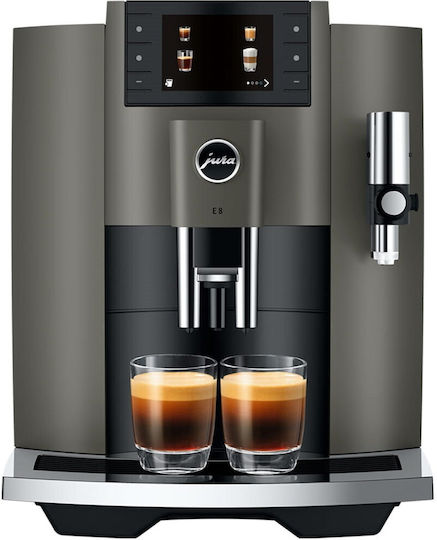 Jura E8 Automatische Espressomaschine 1450W Druckreiniger 15bar mit Mahlwerk Dunkel Edelstahl 15583