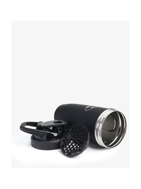SmartShake Smart Reforced Steel Batman Shaker Πρωτεΐνης 900ml Ανοξείδωτο Μαύρο