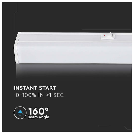 V-TAC Under-Cabinet LED Light 4W Cool White with Switch L30xD2.28xH3cm
