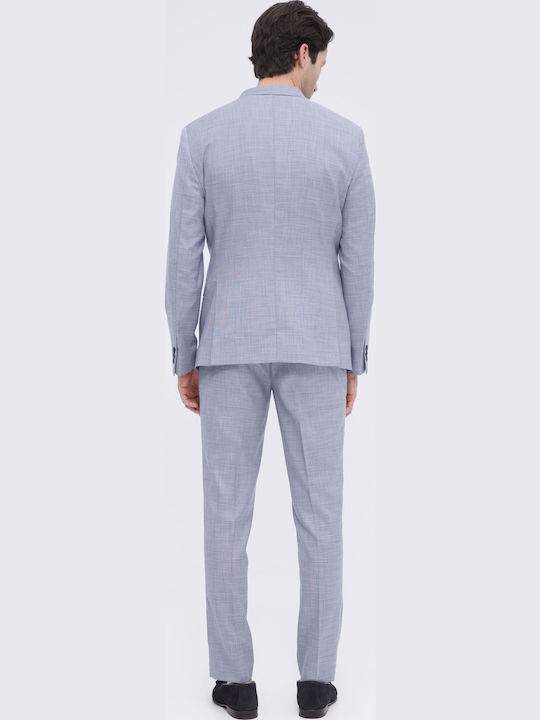 Trousers Elastic in Slim Fit Light Blue
